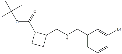 1-BOC-2-[(3-BROMO-BENZYL)-AMINOMETHYL]-AZETIDINE 结构式