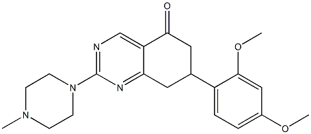 7-(2,4-DIMETHOXYPHENYL)-2-(4-METHYL-1-PIPERAZINYL)-7,8-DIHYDRO-5(6H)-QUINAZOLINONE 结构式