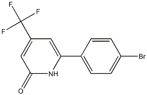 6-(4-BROMOPHENYL)-4-(TRIFLUOROMETHYL)PYRIDIN-2(1H)-ONE 结构式