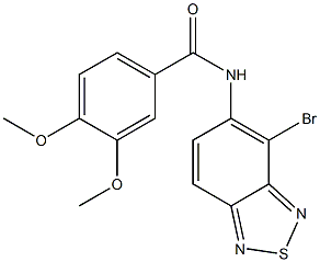 N-(4-BROMO-2,1,3-BENZOTHIADIAZOL-5-YL)-3,4-DIMETHOXYBENZAMIDE 结构式
