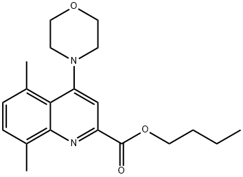 5,8-二甲基-4-吗啉代喹啉-2-羧酸丁酯 结构式