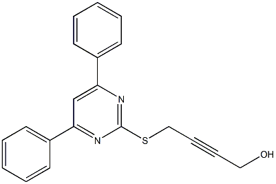 4-[(4,6-DIPHENYLPYRIMIDIN-2-YL)THIO]BUT-2-YN-1-OL 结构式