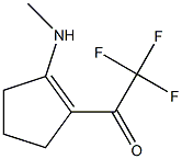 1-(N-METHYLAMINO)-2-(TRIFLUOROACETYL)CYCLOPENTENE 结构式