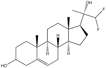 20-DIFLUOROMETHYL-5-PREGNEN-3,20B-DIOL 结构式