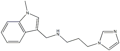 N-[3-(1H-IMIDAZOL-1-YL)PROPYL]-N-[(1-METHYL-1H-INDOL-3-YL)METHYL]AMINE 结构式