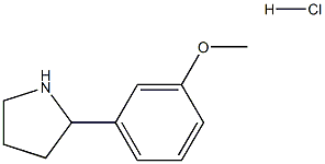 2-(3-甲氧基苯基)吡咯烷盐酸盐 结构式