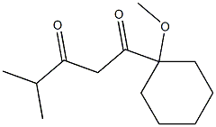 1-(1-METHOXY-CYCLOHEXYL)-4-METHYL-PENTANE-1,3-DIONE 结构式