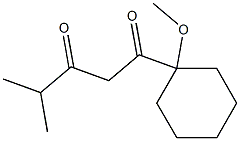 1-(1-Methoxy-cyclohexyl)-4-methyl-pentane-1,3-dione 结构式