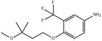 4-(3-甲氧基-3-甲基丁氧基)-3-(三氟甲基)苯胺 结构式