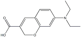 7-(DIETHYLAMINO)-2H-CHROMENE-3-CARBOXYLIC ACID 结构式