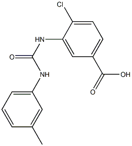4-CHLORO-3-([[(3-METHYLPHENYL)AMINO]CARBONYL]AMINO)BENZOIC ACID 结构式