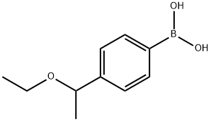 [4-(1-乙氧基乙基)苯基]硼酸 结构式