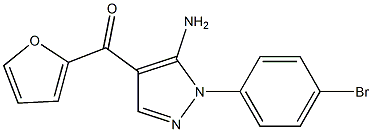 (5-AMINO-1-(4-BROMOPHENYL)-1H-PYRAZOL-4-YL)(FURAN-2-YL)METHANONE 结构式