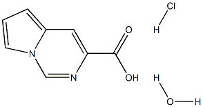 PYRROLO[1,2-C]PYRIMIDINE-3-CARBOXYLIC ACID HYDROCHLORIDE HYDRATE 结构式