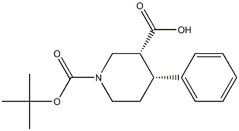 RACEMIC BOC-CIS-4-PHENYLPIPERIDINE-3-CARBOXYLIC ACID 结构式