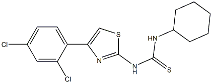 N-CYCLOHEXYL-N'-[4-(2,4-DICHLOROPHENYL)-1,3-THIAZOL-2-YL]THIOUREA 结构式