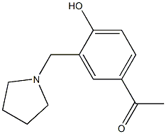1-[4-HYDROXY-3-(PYRROLIDIN-1-YLMETHYL)PHENYL]ETHANONE 结构式