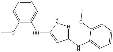 N,N'-BIS(2-METHOXYPHENYL)-1H-PYRAZOLE-3,5-DIAMINE 结构式
