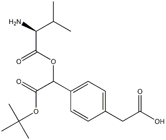 4-(T-BUTYLOXYCARBONYL-VALYLOXYMETHYL)-PHENYLACETIC ACID 结构式