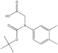 (S)-(BOC)-3,4-DIMETHYLPHENYLGLYCINE 结构式
