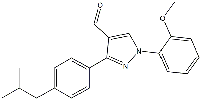 3-(4-Isobutylphenyl)-1-(2-methoxyphenyl)-1H-pyrazole-4-carbaldehyde 结构式