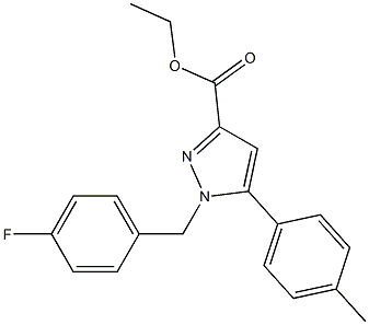 ETHYL 1-(4-FLUOROBENZYL)-5-P-TOLYL-1H-PYRAZOLE-3-CARBOXYLATE 结构式