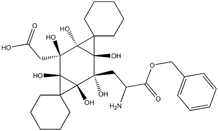 6-[BENZYL-OXYCARBONYL-2-AMINO-ETHYL]-3-CARBOXYMETHYL-1,2:4,5-DICYCLOHEXYLIDENE-D-MYO-INOSITOL 结构式