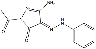 (4E)-1-ACETYL-3-AMINO-1H-PYRAZOLE-4,5-DIONE 4-(PHENYLHYDRAZONE) 结构式