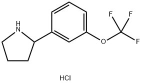 2-(3-TRIFLUOROMETHOXY-PHENYL)-PYRROLIDINE HYDROCHLORIDE 结构式