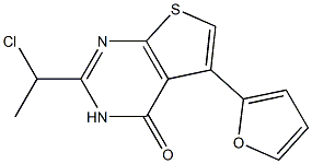 2-(1-CHLOROETHYL)-5-(2-FURYL)THIENO[2,3-D]PYRIMIDIN-4(3H)-ONE 结构式