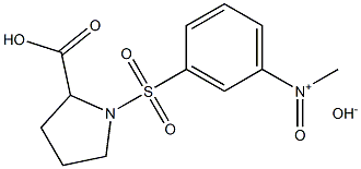 (3-[(2-CARBOXYPYRROLIDIN-1-YL)SULFONYL]PHENYL)(METHYL)OXOAMMONIUM HYDROXIDE 结构式