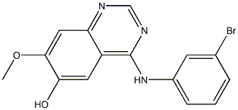 4-(3-Bromophenylamino)-6-hydroxy-7-methoxy-quinazoline 结构式