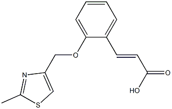 (2E)-3-(2-[(2-METHYL-1,3-THIAZOL-4-YL)METHOXY]PHENYL)ACRYLIC ACID 结构式