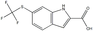 6-[(TRIFLUOROMETHYL)THIO]-1H-INDOLE-2-CARBOXYLIC ACID 结构式