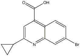 7-BROMO-2-CYCLOPROPYLQUINOLINE-4-CARBOXYLIC ACID 结构式