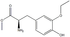 METHYL (2R)-2-AMINO-3-(3-ETHOXY-4-HYDROXYPHENYL)PROPANOATE 结构式