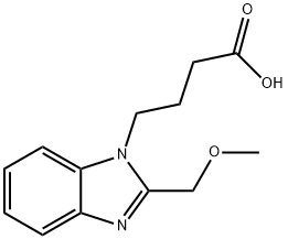 4-[2-(METHOXYMETHYL)-1H-BENZIMIDAZOL-1-YL]BUTANOIC ACID 结构式