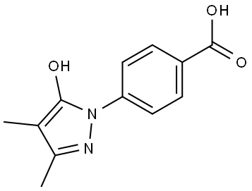 4-(3,4-二甲基-5-氧代-2,5-二氢-1H-吡唑-1-基)苯甲酸 结构式
