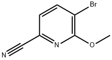 5-BROMO-6-METHOXYPYRIDINE-2-CARBONITRILE 结构式