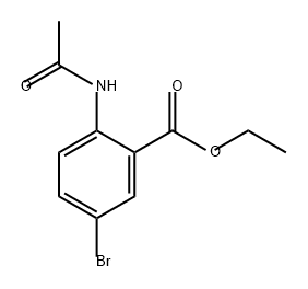 ETHYL 2-ACETAMIDO-5-BROMOBENZOATE 结构式