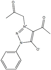 4-ACETYL-3-(2-OXOPROPYL)-1-PHENYL-1H-1,2,3-TRIAZOL-3-IUM-5-OLATE 结构式