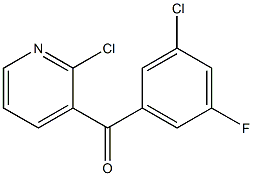 2-CHLORO-3-(3-CHLORO-5-FLUOROBENZOYL)PYRIDINE 结构式