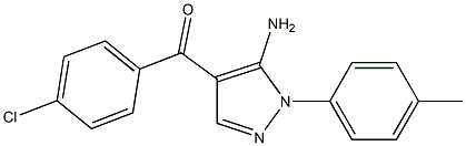 (5-AMINO-1-P-TOLYL-1H-PYRAZOL-4-YL)(4-CHLOROPHENYL)METHANONE 结构式