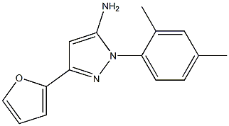 1-(2,4-DIMETHYLPHENYL)-3-(2-FURYL)-1H-PYRAZOL-5-AMINE 结构式