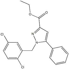 ETHYL 1-(2,5-DICHLOROBENZYL)-5-PHENYL-1H-PYRAZOLE-3-CARBOXYLATE 结构式