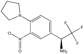 (1S)-2,2,2-TRIFLUORO-1-(3-NITRO-4-PYRROLIDINYLPHENYL)ETHYLAMINE 结构式