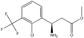 METHYL (3R)-3-AMINO-3-[2-CHLORO-3-(TRIFLUOROMETHYL)PHENYL]PROPANOATE 结构式