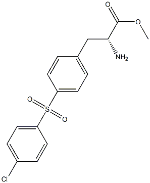 METHYL (2R)-2-AMINO-3-(4-[(4-CHLOROPHENYL)SULFONYL]PHENYL)PROPANOATE 结构式