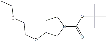 3-(2-乙氧基乙氧基)吡咯烷-2-羧酸叔丁酯 结构式