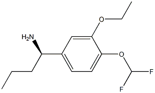 (1R)-1-[4-(DIFLUOROMETHOXY)-3-ETHOXYPHENYL]BUTYLAMINE 结构式